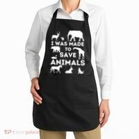 I Was Made To Save Animals Animal Rescue Protection Apron thumb 2