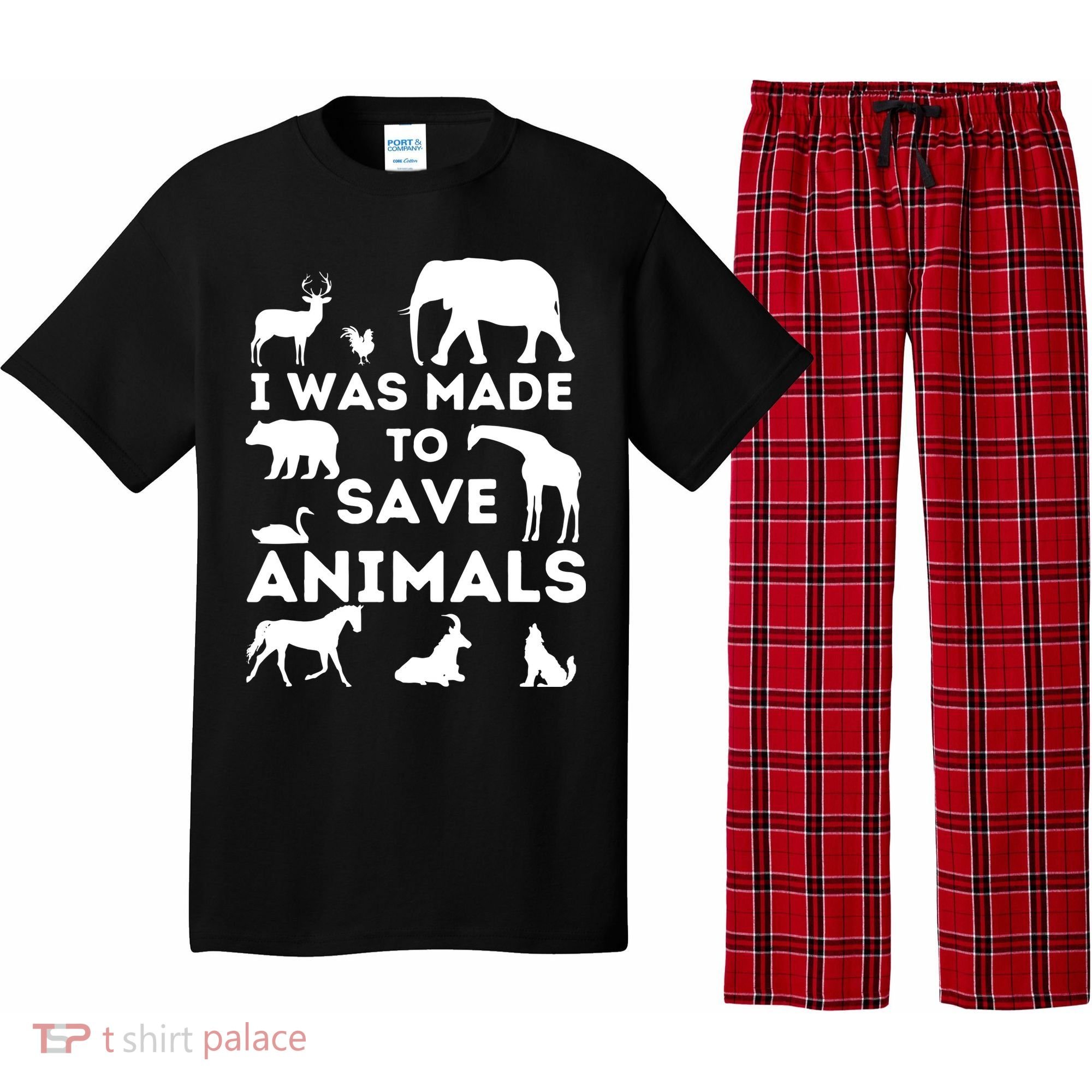 I Was Made To Save Animals Animal Rescue Protection Pajama Set