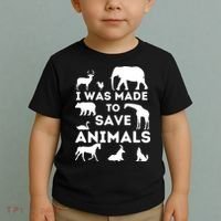 I Was Made To Save Animals Animal Rescue Protection Toddler T-Shirt thumb 2