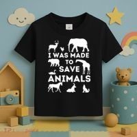 I Was Made To Save Animals Animal Rescue Protection Toddler T-Shirt thumb 3