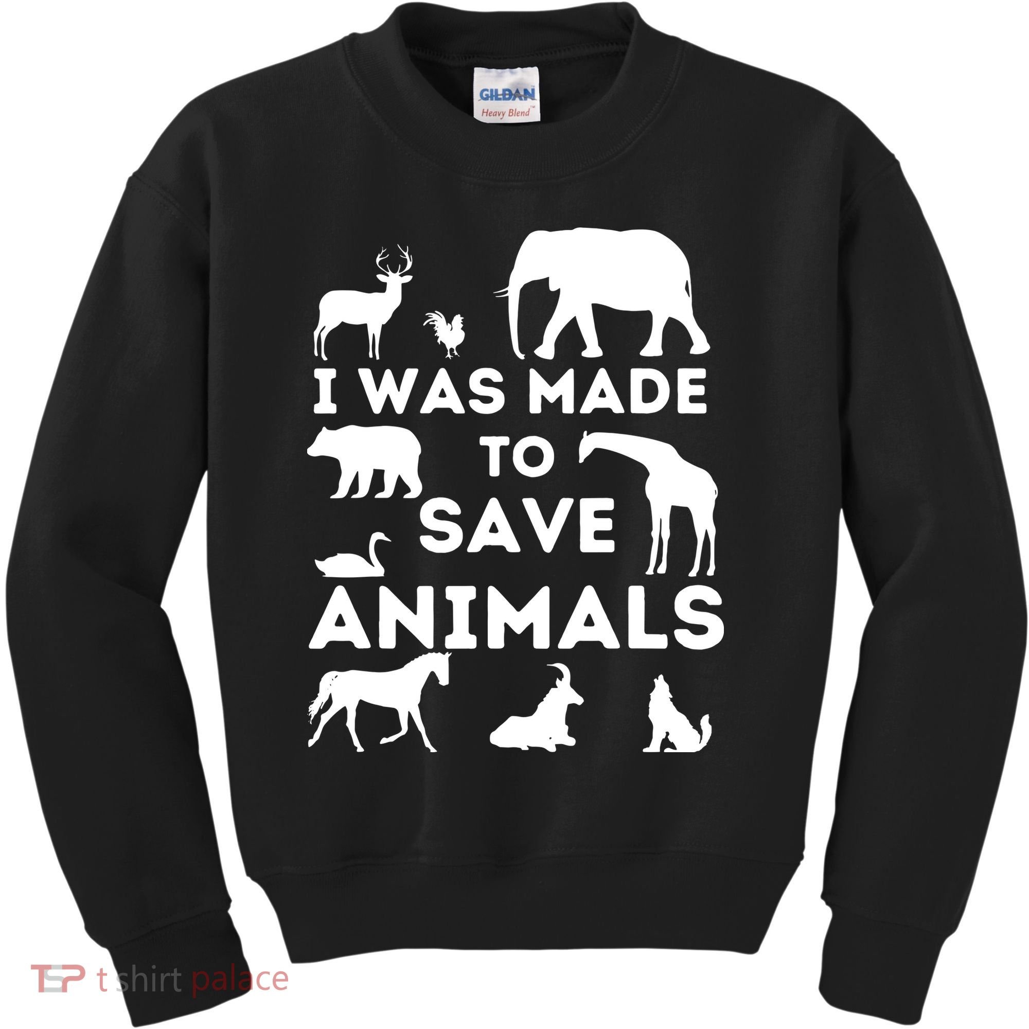 I Was Made To Save Animals Animal Rescue Protection Kids Sweatshirt