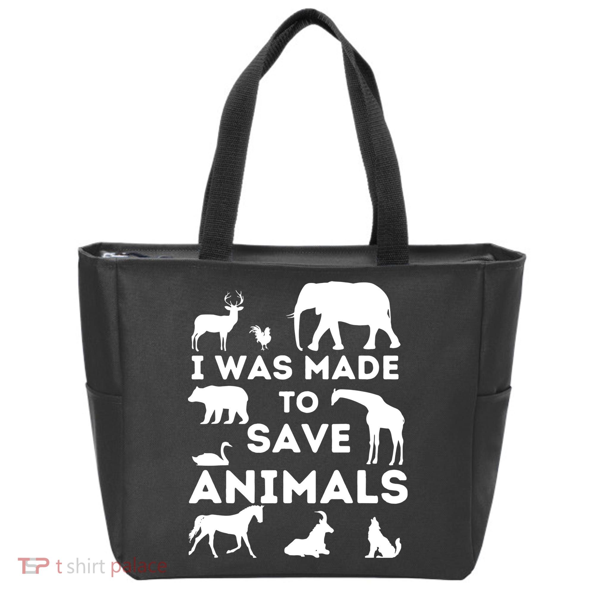 I Was Made To Save Animals Animal Rescue Protection Tote Bag