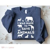 I Was Made To Save Animals Animal Rescue Protection Sweatshirt thumb 2