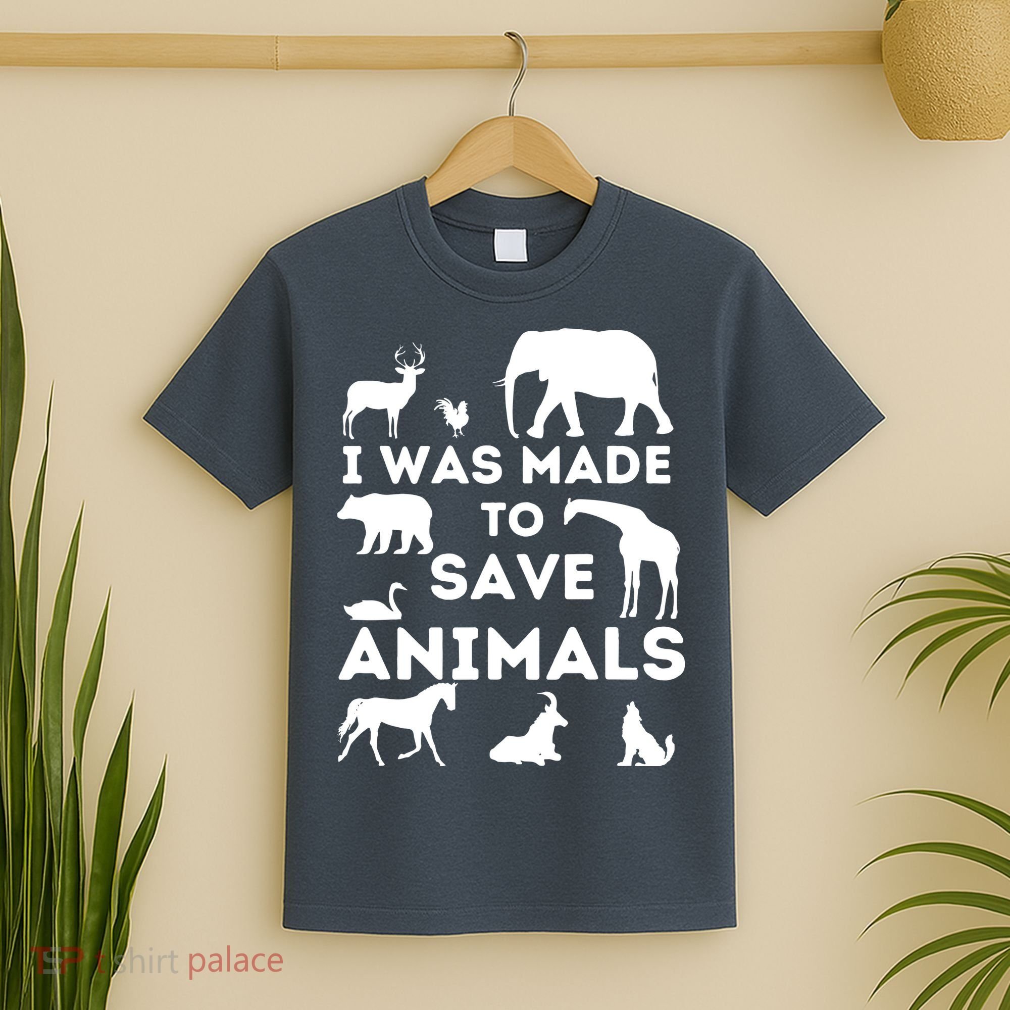 I Was Made To Save Animals Animal Rescue Protection T-Shirt
