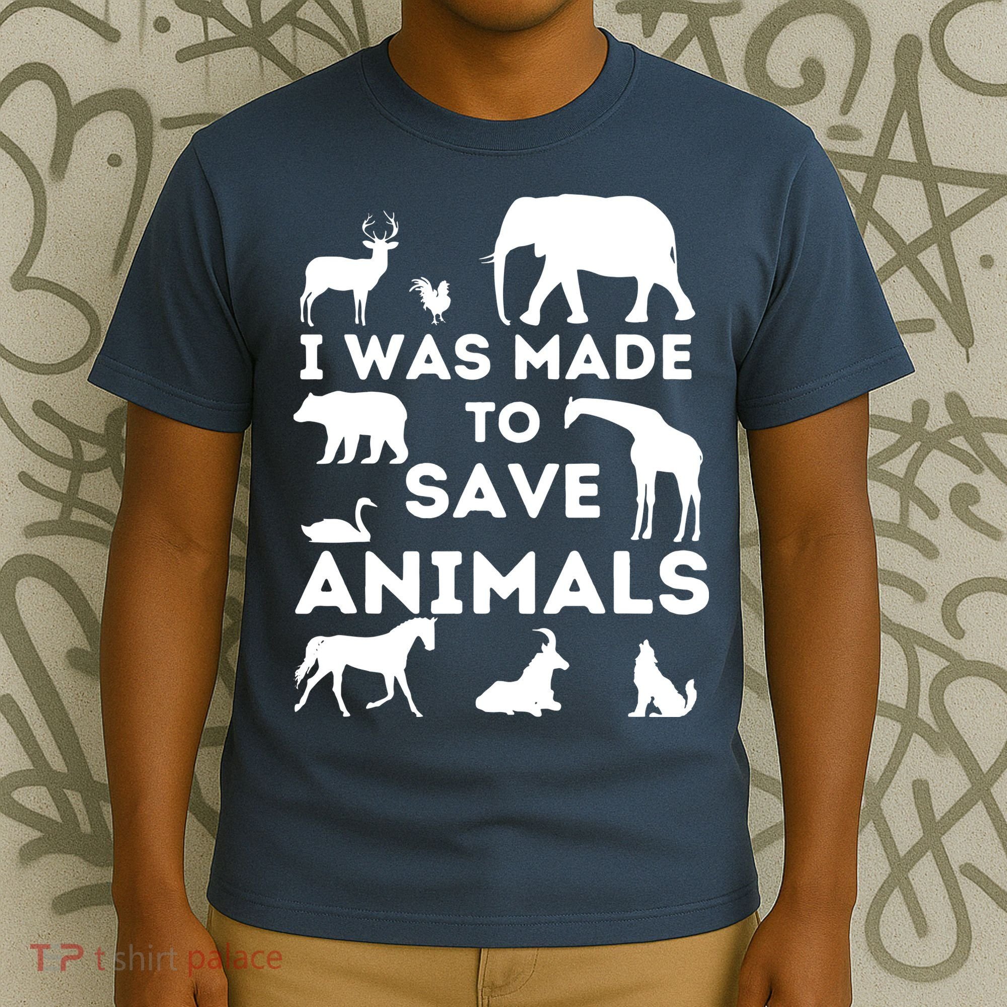 I Was Made To Save Animals Animal Rescue Protection T-Shirt
