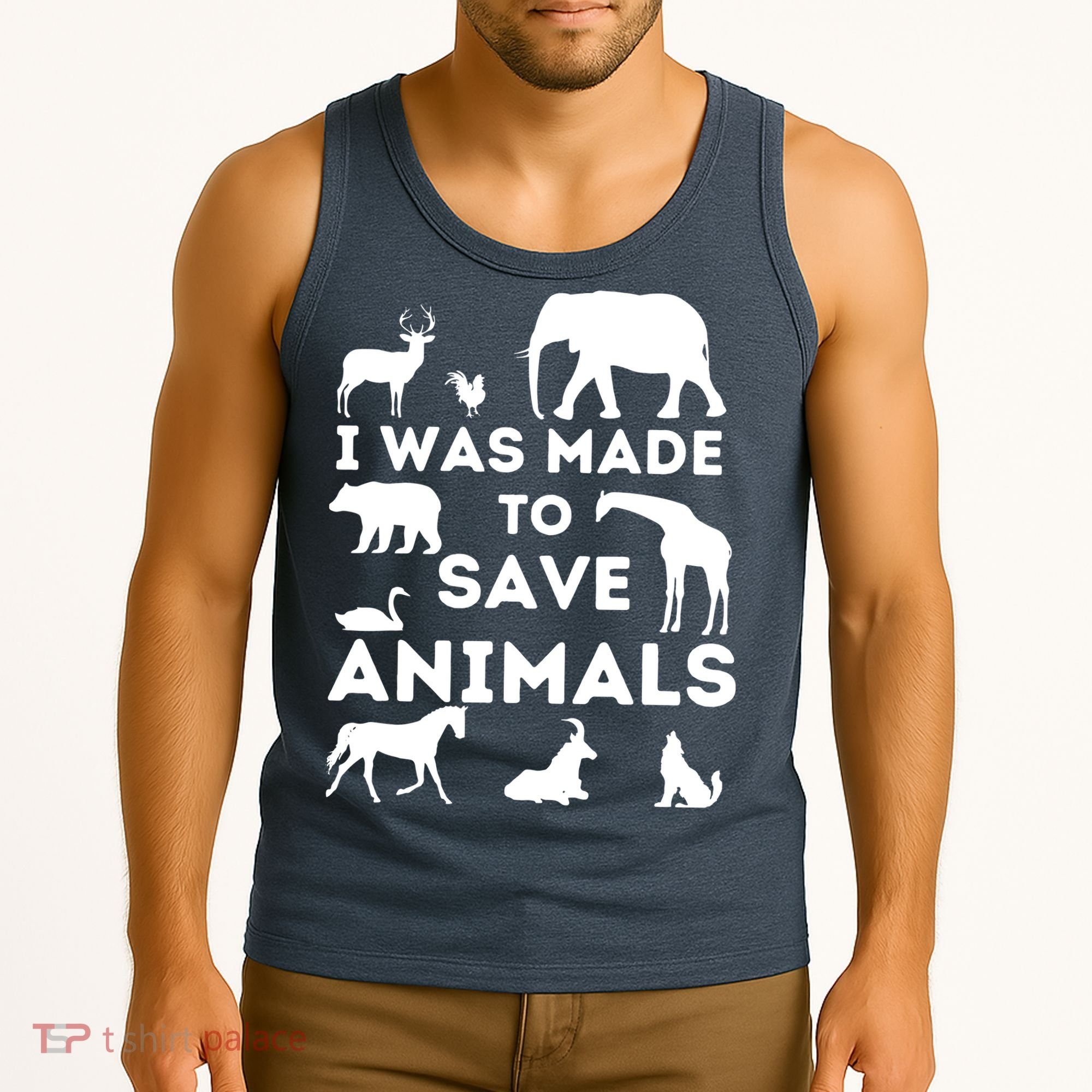 I Was Made To Save Animals Animal Rescue Protection Tank Top