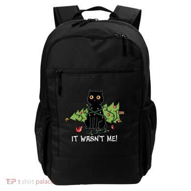 It Wasnt Me Christmas Tree Funny Cat Backpack