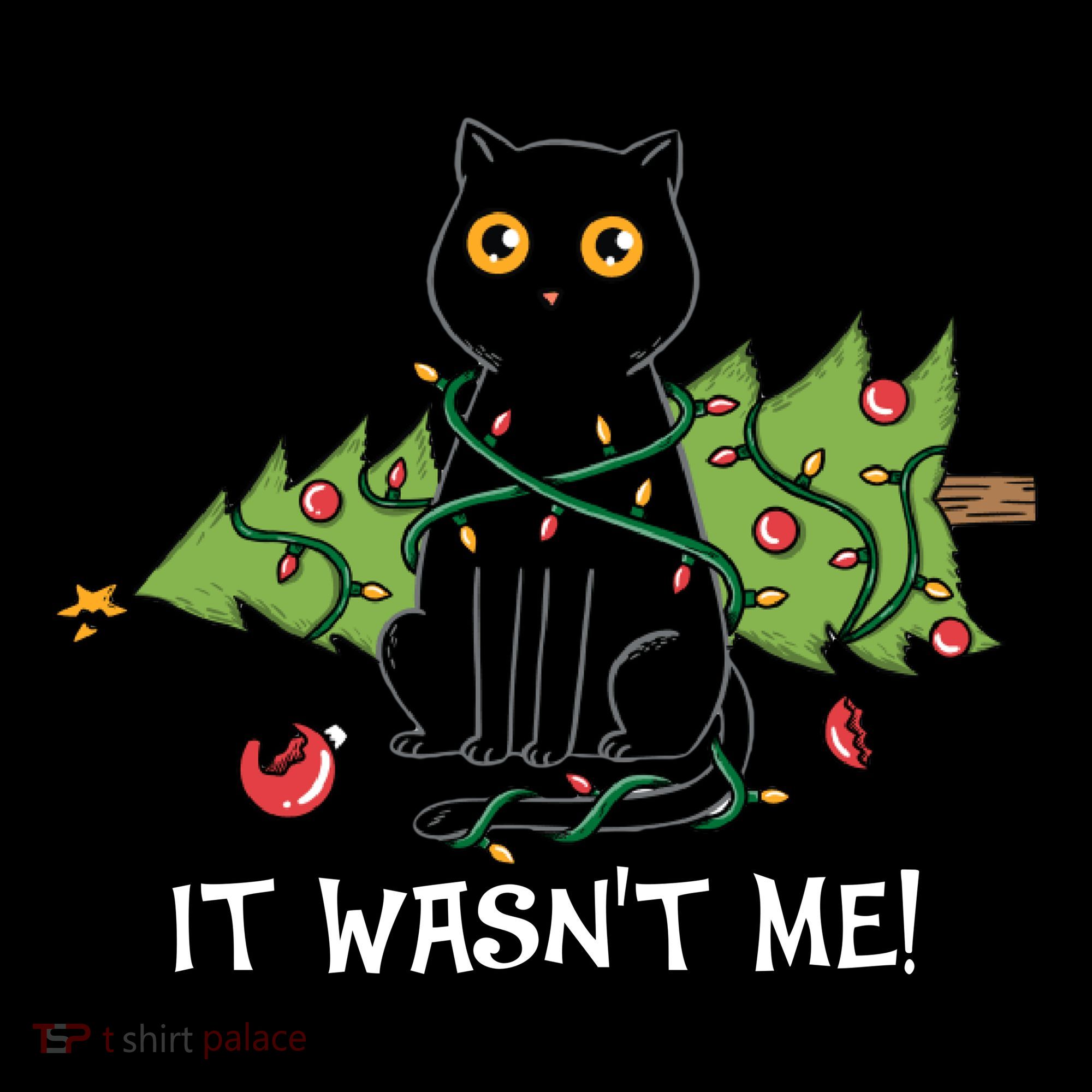 It Wasnt Me Christmas Tree Funny Cat Visor