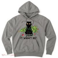 It Wasnt Me Christmas Tree Funny Cat Hoodie thumb 0