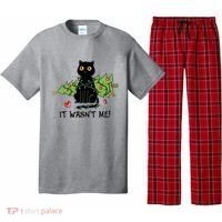 It Wasnt Me Christmas Tree Funny Cat Pajama Set thumb 0