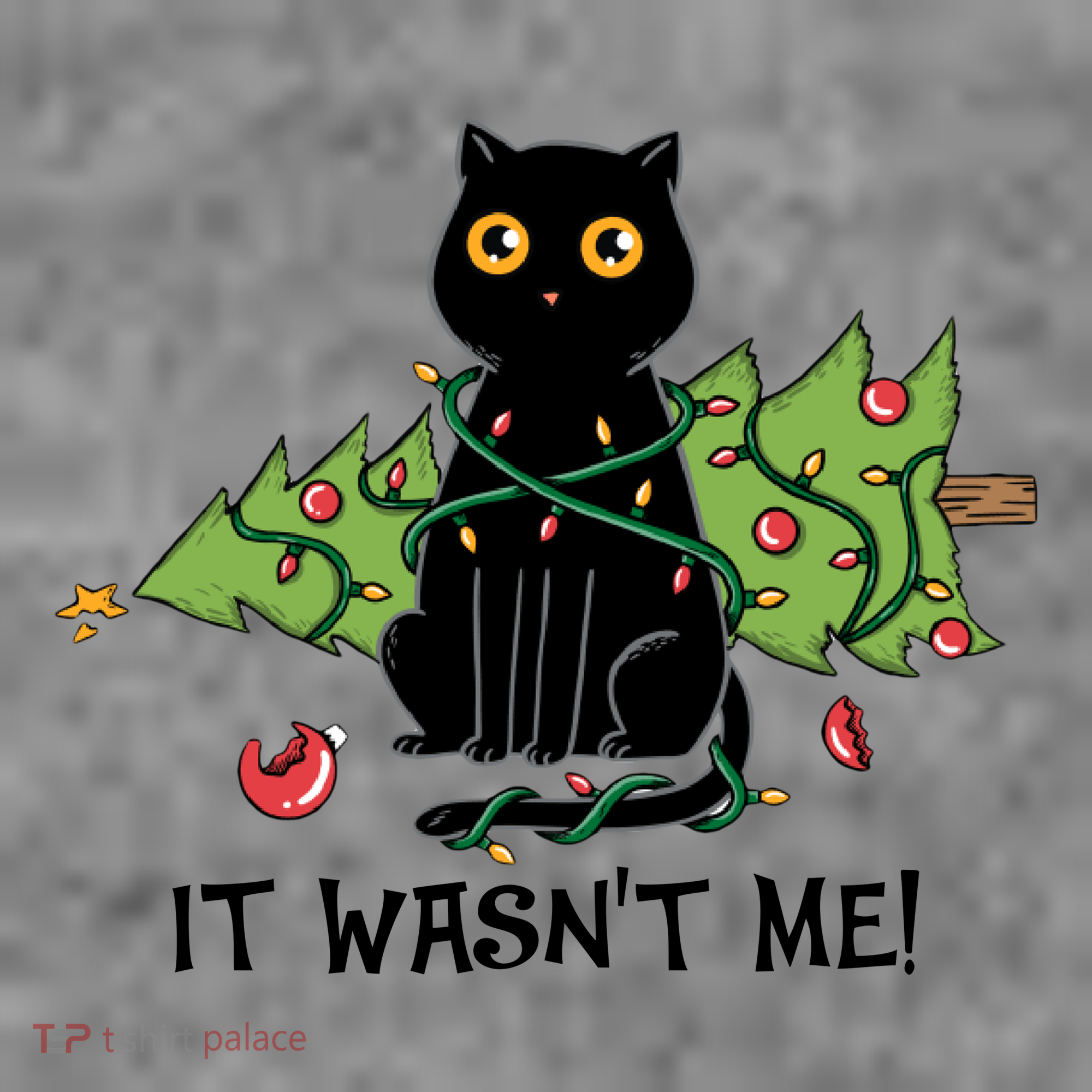 It Wasnt Me Christmas Tree Funny Cat Women's Hoodie