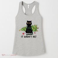 It Wasnt Me Christmas Tree Funny Cat Women's Tank Top thumb 0