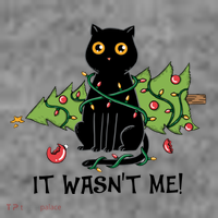 It Wasnt Me Christmas Tree Funny Cat Toddler Hoodie thumb 2