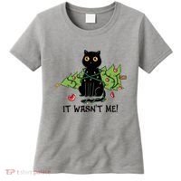 It Wasnt Me Christmas Tree Funny Cat Women's T-Shirt thumb 0