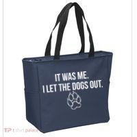 It Was Me I Let The Dogs Out Funny Tote Bag thumb 2