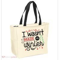 I Wasn't Made For Winter Funny Christmas Tote Bag thumb 2