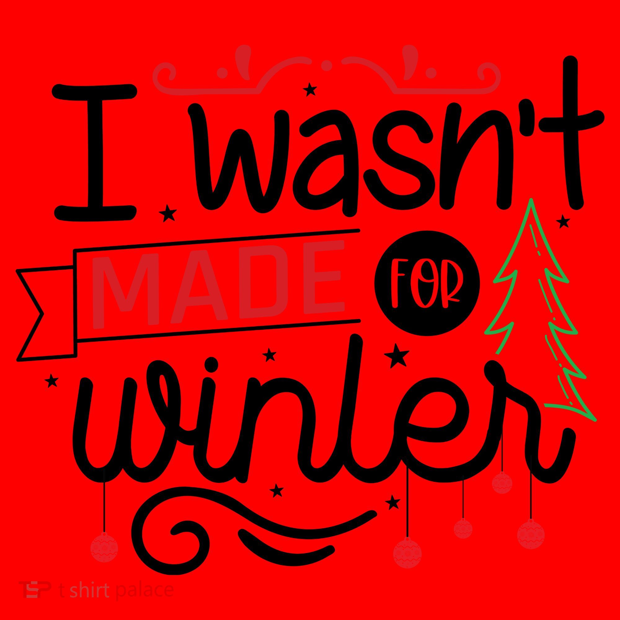 I Wasn't Made For Winter Funny Christmas Santa Hat
