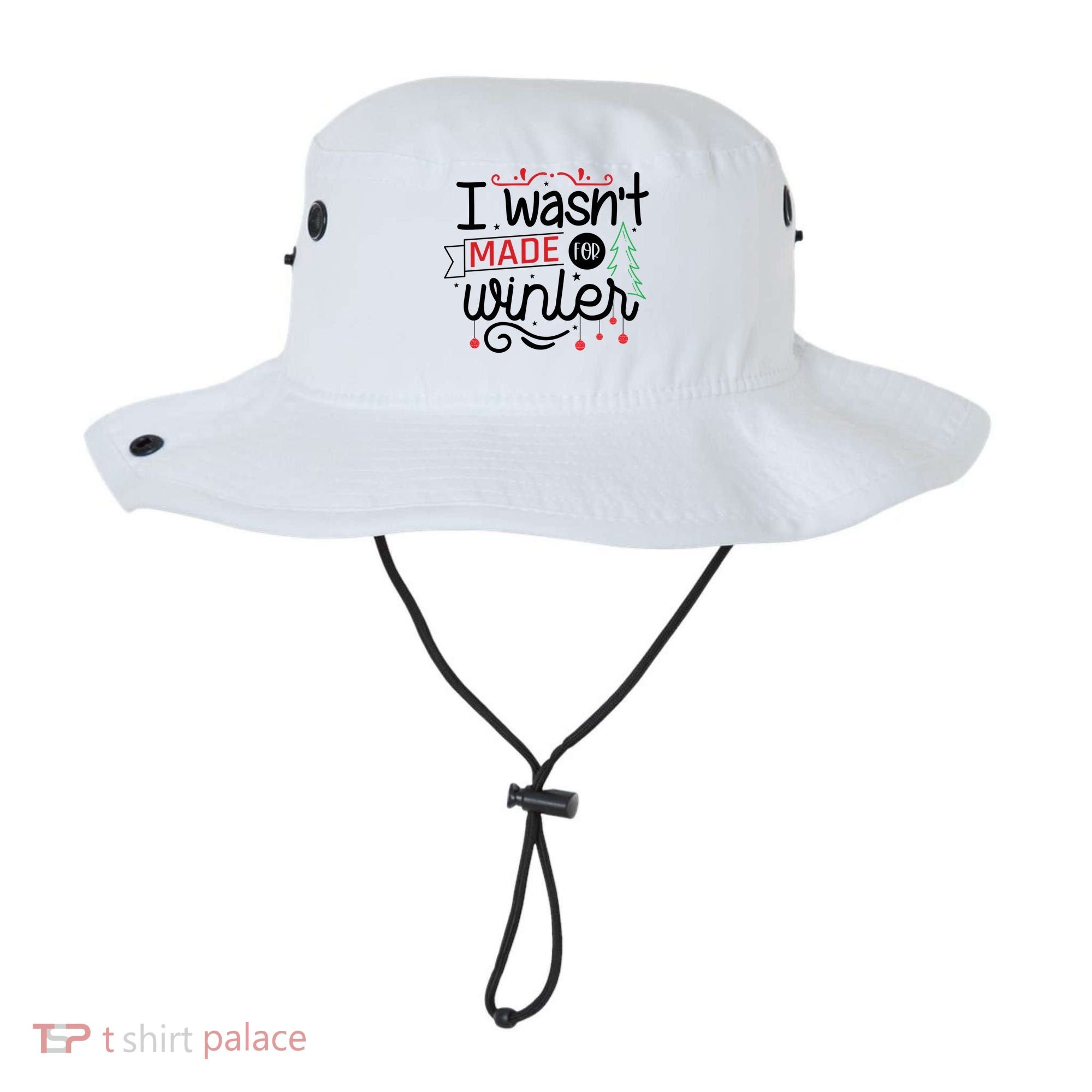 I Wasn't Made For Winter Funny Christmas Bucket Hat