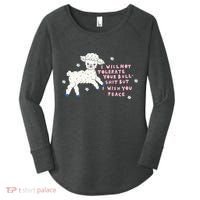 I Will Not Tolerate Your Bull Shit But I Wish You Peace Women's Perfect Tri Tunic Long Sleeve Shirt thumb 0