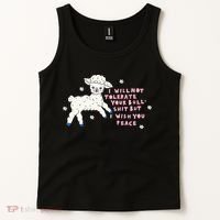 I Will Not Tolerate Your Bull Shit But I Wish You Peace Tank Top thumb 2
