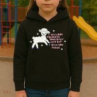 I Will Not Tolerate Your Bull Shit But I Wish You Peace Kids Hoodie thumb 3