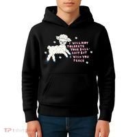 I Will Not Tolerate Your Bull Shit But I Wish You Peace Kids Hoodie thumb 4
