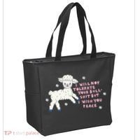 I Will Not Tolerate Your Bull Shit But I Wish You Peace Tote Bag thumb 2