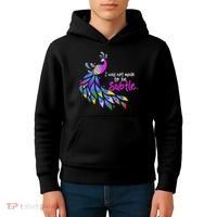 I Was Not Made To Be Subtle Peacock Kids Hoodie thumb 4