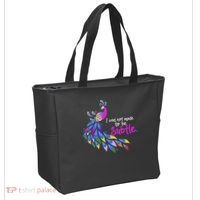 I Was Not Made To Be Subtle Peacock Tote Bag thumb 2