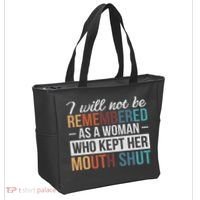 I Will Not Be Remembered As A Woman Who Kept Her Mouth Shut Tote Bag thumb 2