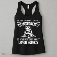 It Was Not Easy Peasy Lemon Squeezy Raccoon Meme Women's Tank Top thumb 3