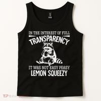 It Was Not Easy Peasy Lemon Squeezy Raccoon Meme Tank Top thumb 2