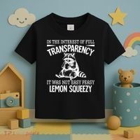 It Was Not Easy Peasy Lemon Squeezy Raccoon Meme Toddler T-Shirt thumb 3