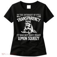 It Was Not Easy Peasy Lemon Squeezy Raccoon Meme Women's T-Shirt thumb 0