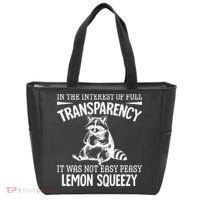 It Was Not Easy Peasy Lemon Squeezy Raccoon Meme Tote Bag thumb 0