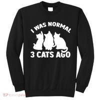 I Was Normal 3 Cats Ago Cat Kitten Kitty Sweatshirt thumb 0