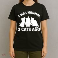 I Was Normal 3 Cats Ago Cat Kitten Kitty T-Shirt thumb 4