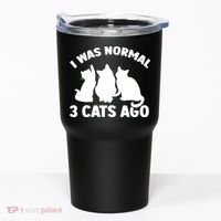 I Was Normal 3 Cats Ago Cat Kitten Kitty Tumbler thumb 0