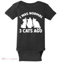 I Was Normal 3 Cats Ago Cat Kitten Kitty Baby Bodysuit thumb 0