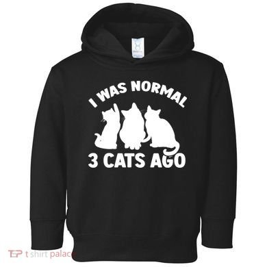 I Was Normal 3 Cats Ago Cat Kitten Kitty Toddler Hoodie