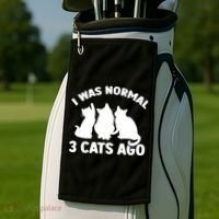 I Was Normal 3 Cats Ago Cat Kitten Kitty Golf Towel thumb 2