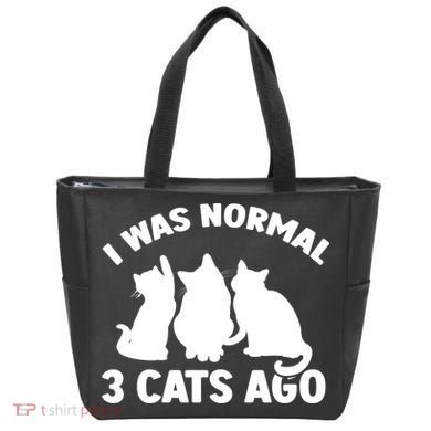 I Was Normal 3 Cats Ago Cat Kitten Kitty Tote Bag