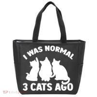 I Was Normal 3 Cats Ago Cat Kitten Kitty Tote Bag thumb 0