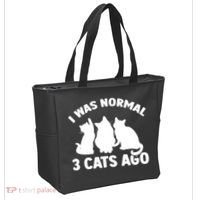 I Was Normal 3 Cats Ago Cat Kitten Kitty Tote Bag thumb 2