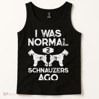 I Was Normal 2 Schnauzers Ago Funny Dog Lover Women Tank Top thumb 2