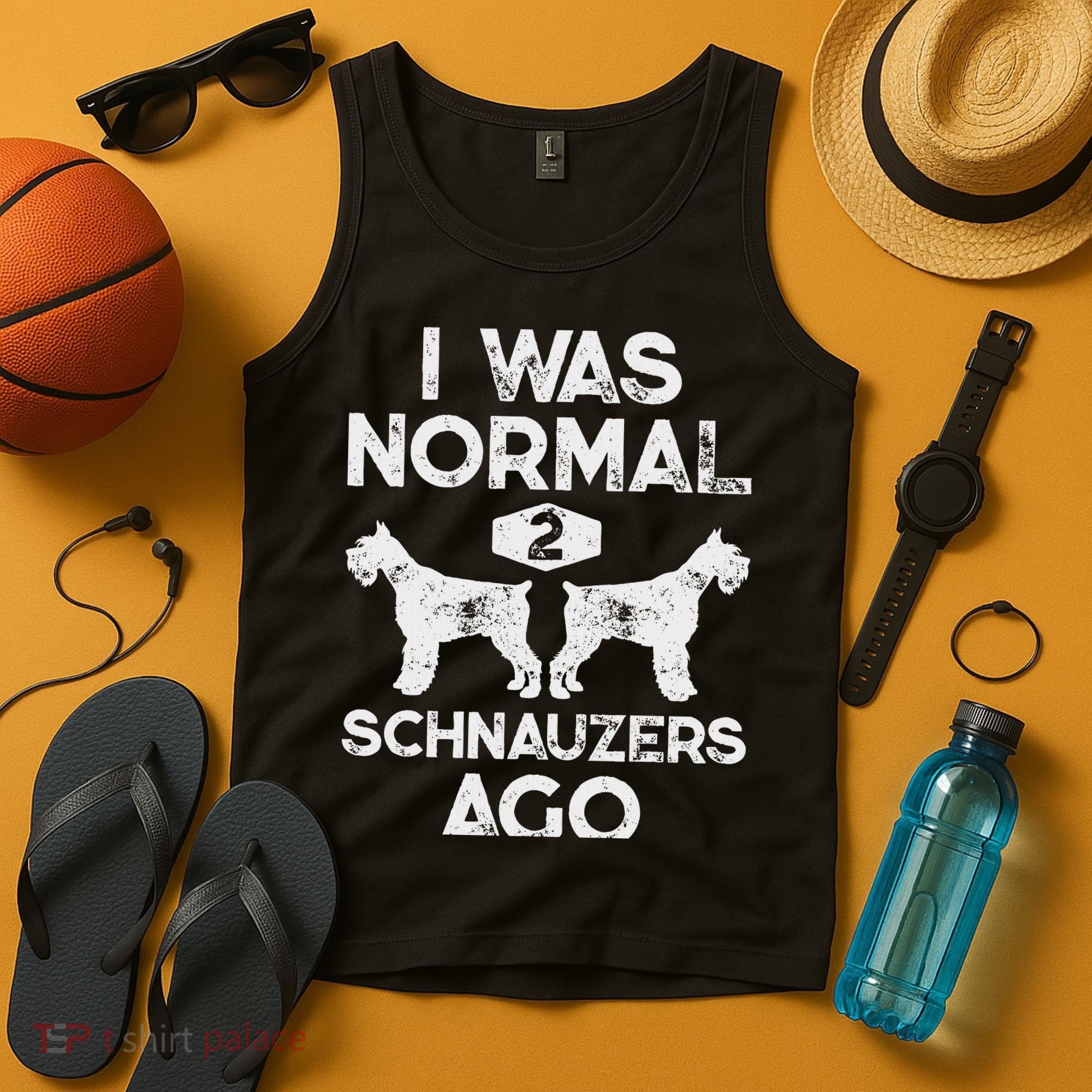 I Was Normal 2 Schnauzers Ago Funny Dog Lover Women Tank Top