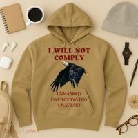 I Will Not Comply Anti Vaccine Mandate Anti Biden Hoodie thumb 3