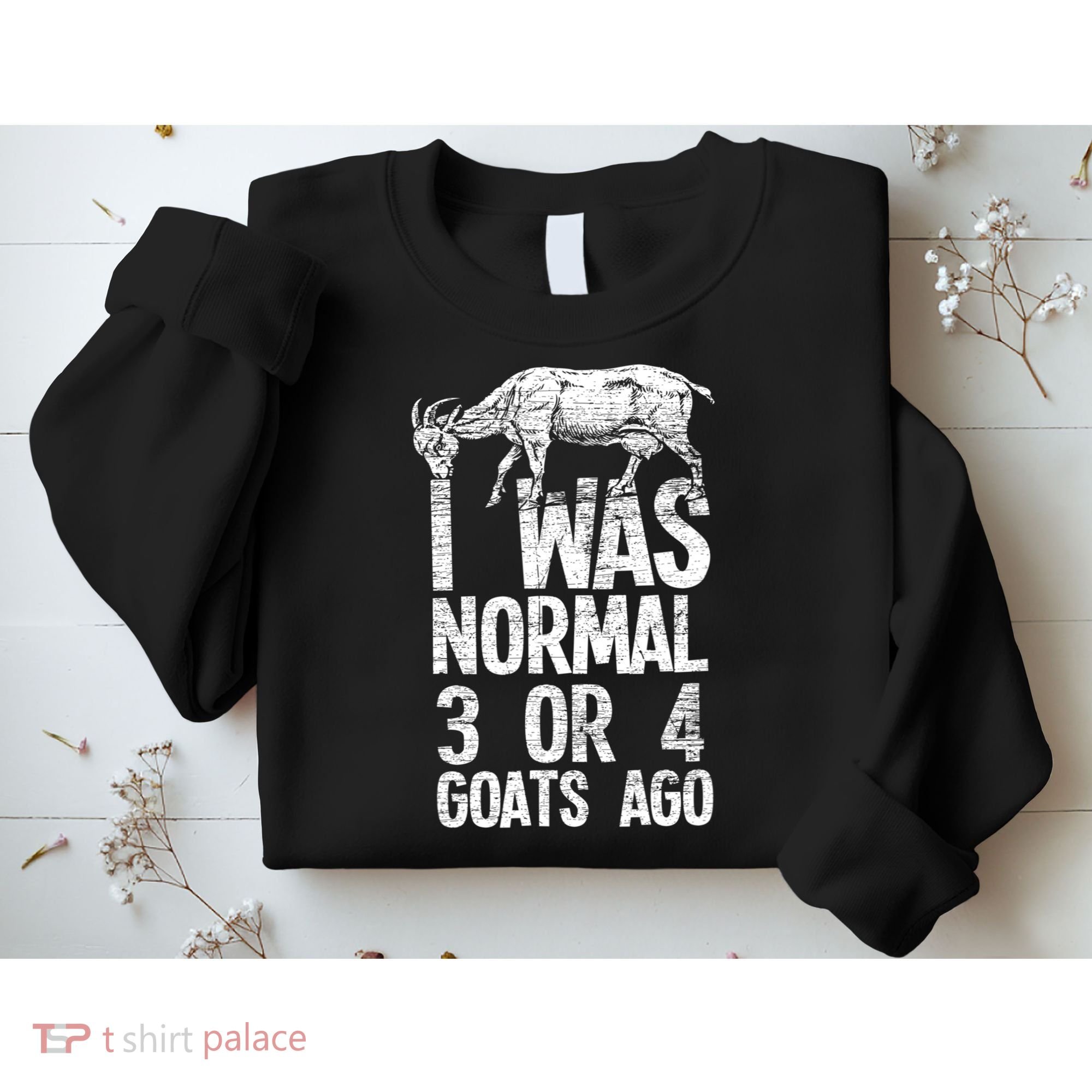 I Was Normal 3 Or 4 Goats Ago Goat Sweatshirt
