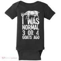 I Was Normal 3 Or 4 Goats Ago Goat Baby Bodysuit thumb 0