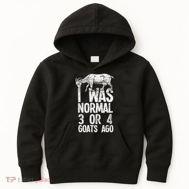 I Was Normal 3 Or 4 Goats Ago Goat Kids Hoodie
